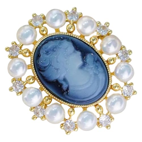 Ipetboom Vintage Perlenbrosche Damen Stilvolle Viktorianische Anstecknadel für Abendkleid Retro Kupfer Schmuck Geschenk für Frauen von Ipetboom