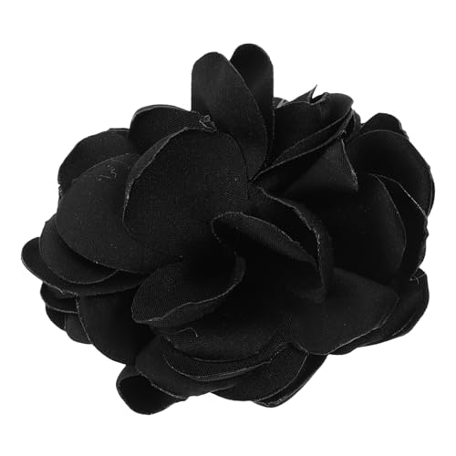Ipetboom Vintage Rosen Brosche aus Stoff Kreative Blüten Anstecknadel für Kleidung Taschen Hüte Schwarze Blume als Dekorativer Pin für Damen bei Party Meeting Geburtstag von Ipetboom