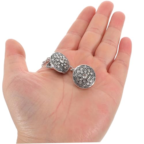 Ipetboom Vintage Rund Schalclip Langlebigem Material Multifunktionaler Strickjacken Verschluss mit Modischem Tassel Design Eleganter Pullover Clip für Damen Vielseitiger Cardigan und von Ipetboom