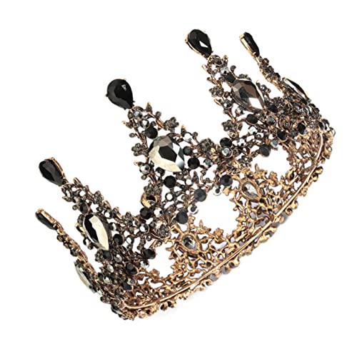 Ipetboom Vintage Strass Braut Tiara Krone Haarschmuck Elegant Glänzend Damen Kopfschmuck Hochzeit Retro Stirnband für Hochzeitsgäste und Braut von Ipetboom
