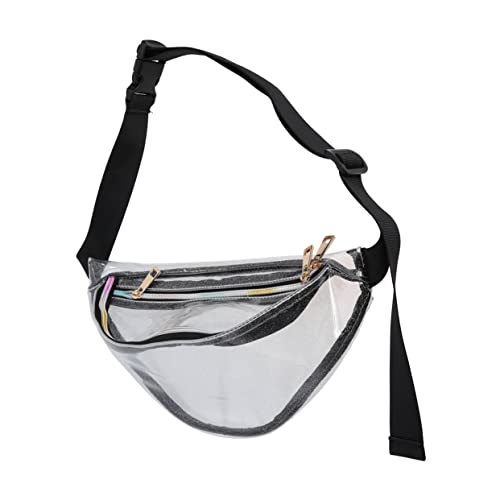 Ipetboom Brusttasche für Damen Verstellbare Hüfttasche PVC Umhängetasche mit Blumenstickerei Leicht und Langlebig für Laufen und Freizeit von Ipetboom