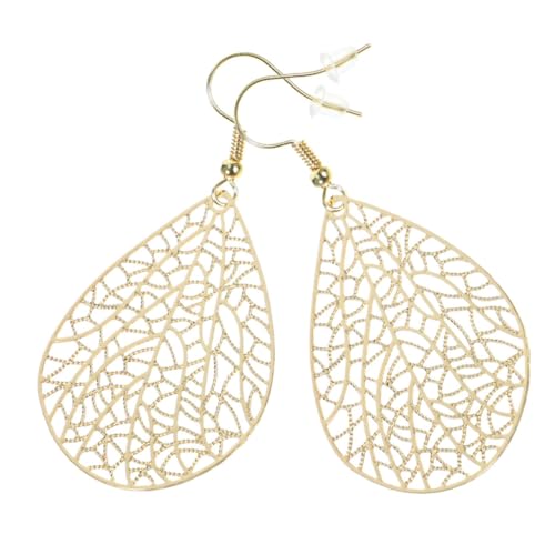 Ipetboom Vintage Tropfenohrringe Damen Filigrane Ohrhänger Leichte Hängende Schmuckdekoration für Durchstochene Ohren Eleganter Alltagsschmuck Geschenkidee für Frauen und Mädchen von Ipetboom
