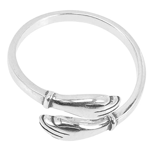 Ipetboom Offener Ring Für Damen Aus Silber Verstellbarer Umarmungsring Modeschmuck Für Frauen Statement-ring Passend Für Verschiedene Anlässe Wie Geburtstag Valentinstag Oder Alltag von Ipetboom