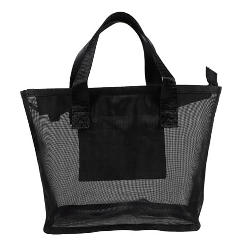 Ipetboom Wäschesack Beutel tragbare Reise klein kosmetische Reisetasche Reise-Make-up-Tasche Reise-Make-up-Organisatoren Make-up-Tasche aus Mesh Mesh-Taschen Nylon Black von Ipetboom