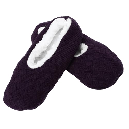 Ipetboom Warme Damen Haussocken mit Rutschfester Silikonsohle Einlagige Plüschsocken für Herbst und Winter Weiche Strapazierfähige socken in Tiefem für Zuhause von Ipetboom