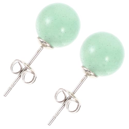 Ipetboom Wasserdichte und Grüner Aventurin Ohrstecker Damen Schmuck Hypoallergen Modisch für Alltag und Party von Ipetboom