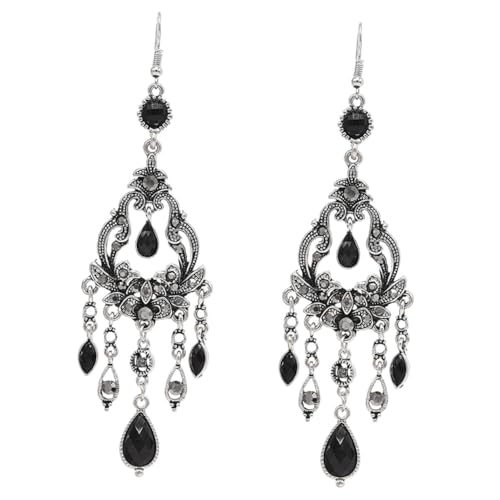 Ipetboom Wasserfall Ohrhänger Boho Stil Strass Tropfen Ohrringe Damen Retro Modisch Robust für Alltag Festival Party von Ipetboom