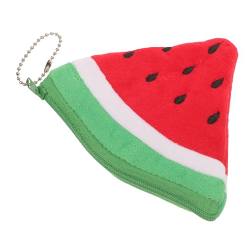 Ipetboom Wassermelonen Schlüsselanhänger Geldbörse für Frauen Münzbeutel mit Reißverschluss Kompakt Tragbar für Kleingeld Schlüssel Süßes Design für Täglichen von Ipetboom