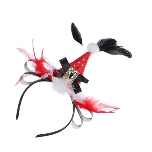 Ipetboom Weihnachten Haarband Mit Fuzzy-bällen Und Federn Party Stirnband Weihnachts Kopfschmuck Für Festlichkeiten von Ipetboom
