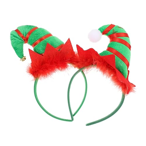 Ipetboom 2stücke Weihnachts Haarschmuck Mit Glöckchen Und Federn Lustige Xmas Party Stirnbänder Für Erwachsene Festliche Kostümdekoration Und Headdress Zubehör von Ipetboom