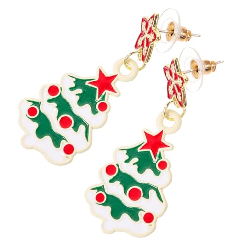 Ipetboom Weihnachtliche Ohrstecker Damen Nadel Festliche Weihnachtsbaum Ohrringe Schmuck Weihnachten Party Accessoire von Ipetboom