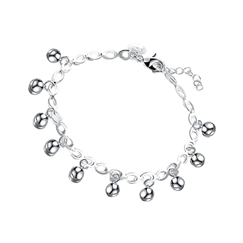 Ipetboom Weihnachtliches Armband mit Glockenanhänger Silberfarbenes Schmuckstück Festliches Damenarmband als Eleganter Modeschmuck für Weihnachten und Besondere Anlässe von Ipetboom