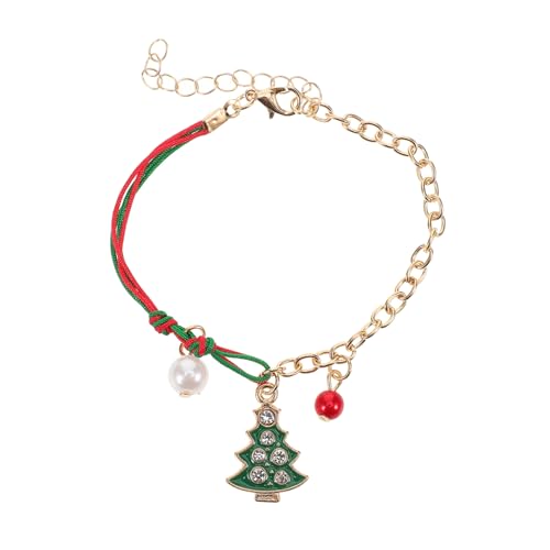 Ipetboom Weihnachtliches Armband mit Verstellbarem Seil Bunter Weihnachtsbaum Anhänger Dekoratives Schmuckstück für Damen zu Weihnachten und Neujahr Festliches für Frauen von Ipetboom