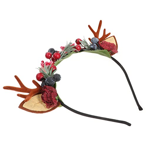 Ipetboom Weihnachtliches Geweih Haarband Damen mit Beeren Modisches Stirnband für Festliche Kostümpartys Cosplay und Langlebiger Haarschmuck mit Einzigartigem Rentier Design Ipetboom Weihnachtliches Geweih Haarband Damen mit Beeren Modisches Stirnband für Festliche Kostümpartys Cosplay und Langlebiger Haarschmuck mit Einzigartigem Rentier Design von Ipetboom