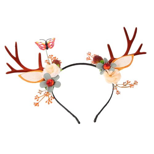 Ipetboom Weihnachtliches Rentier Geweih Haarband Leichtes Haarschmuck Mädchen Kopfschmuck Party Zubehör für Festliche Anlässe und Weihnachtsfeiern von Ipetboom
