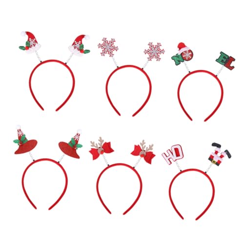Ipetboom 6stücke Weihnachtliche Haarreifen Lustige Kopfbedeckung Für Erwachsene Leicht Bequem Für Weihnachten Partys Und Festlichkeiten Attraktive Design Für Jedes Fest von Ipetboom