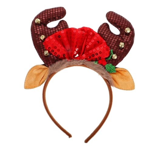 Ipetboom Weihnachts-rentier-stirnband Mit Glöckchen Geweih Haarschmuck Für Frauen Und Mädchen Festliches Kostümzubehör Für Weihnachtsfeiern Und Veranstaltungen von Ipetboom
