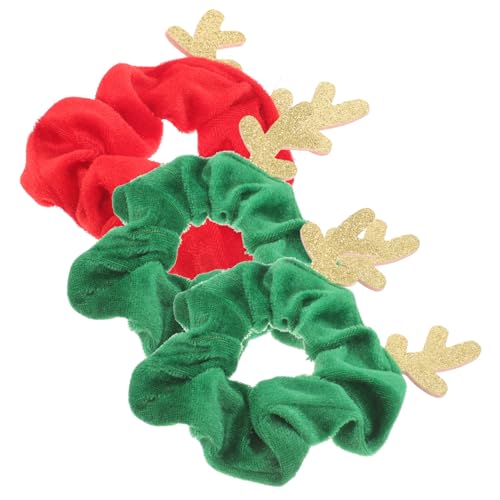 Ipetboom 3stücke Weihnachts-elch-haargummis Lustige Haaraccessoires Für Damen Elastische Haargummis Für Festliche Anlässe Zufällige Farben von Ipetboom