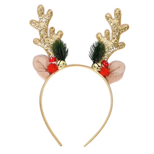 Ipetboom Weihnachtliches Rentier-haarband Mit Glöckchen Glitzerndes Geweih-stirnband Für Festliche Anlässe Elegantes Weihnachts-haaraccessoire Für Damen Und Mädchen von Ipetboom