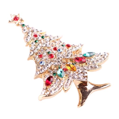 Ipetboom Weihnachtsbaum Brosche Strass Damen Breastpin Glänzend Party Schmuck von Ipetboom