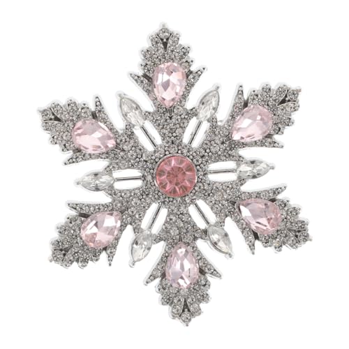 Ipetboom Weihnachtsbrosche Schneeflocke mit Strass Elegante Anstecknadel für Damen und Herren Modischer Schmuck für Winteroutfits Vielseitig für Anzüge und Mäntel Festliches Accessoire von Ipetboom