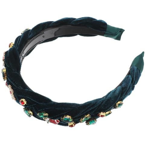 Ipetboom Weihnachts-stirnband Für Damen Mit Strass Und Schneeflocken Breites Haaraccessoire Grün Für Festliche Anlässe Und Familienfeiern von Ipetboom