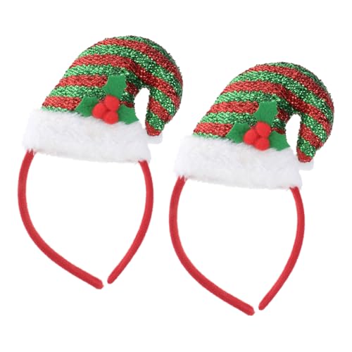 Ipetboom 2stücke Weihnachts-haarband Mit Glitzer Lustige Cartoon-haarschmuck Für Erwachsene Für Weihnachtsfeiern Und Cosplay-events von Ipetboom