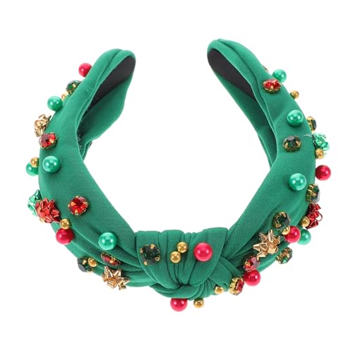 Ipetboom Perlen-stirnband Für Damen Mit Knoten Weihnachtsstirnband Breites Weihnachts-haarschmuck Ausgefallenes Stirnband Für Feiertage von Ipetboom