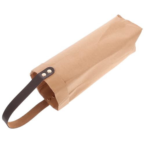 Ipetboom Weintragetasche aus Waschbarem Kraftpapier mit PU Griff Wiederverwendbare Geschenktasche für Flasche Rotwein Robust und Schmutzabweisend als Edle Verpackung für Weinpräsente von Ipetboom