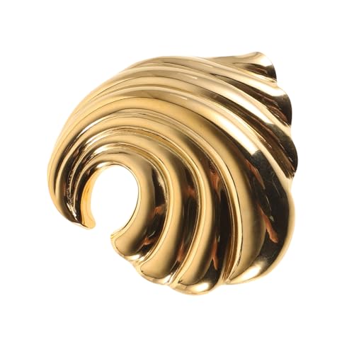 Ipetboom Wellenbrosche Damen Kreativ Modisch Multifunktional Mantel Jacke Schal Schmuck Accessoire Goldfarben von Ipetboom
