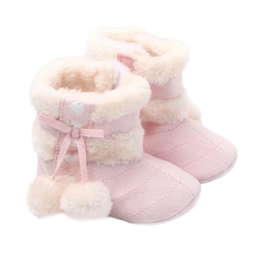 Ipetboom Winter Prewalker Schuhe mit Warmem Baumwollfutter Atmungsaktiv und Leicht Weiche Sohle Niedliche Weihnachts Babystiefel für Jungen und Mädchen von Ipetboom