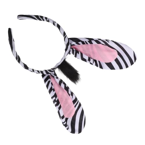 Ipetboom Zebra-stirnband Realistisch Stirnband Mit Tierohren Für Led Kopfbedeckung Mit Zebraohren Körperpflege Zubehör Karikatur Haarband Mit Zebraohren Plüsch Stoff von Ipetboom