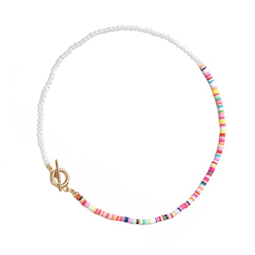 Ipetboom Zierliche Perlenkette für Damen und Teens Handgefertigte Clavicle Chain im Boho Stil Ergänzung für Look Modischer Schmuck für Besondere Anlässe von Ipetboom