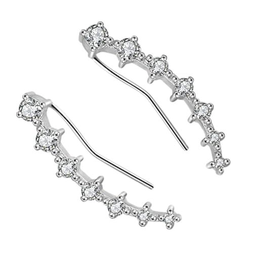 Ipetboom Zircon Ohrstecker Ohrclip Damen Leichtes Design für Party Hochzeit Alltag Komfortabel Modisch Geeignet für Frauen und Mädchen als Vielseitig Kombinierbar von Ipetboom