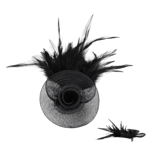 Ipetboom Damen Fascinator Hut Mit Federn Und Netzdesign Eleganter Kopfschmuck Für Hochzeiten Teepartys Und Bankette Leicht Und Wiederverwendbar Braut Und Partyaccessoire von Ipetboom