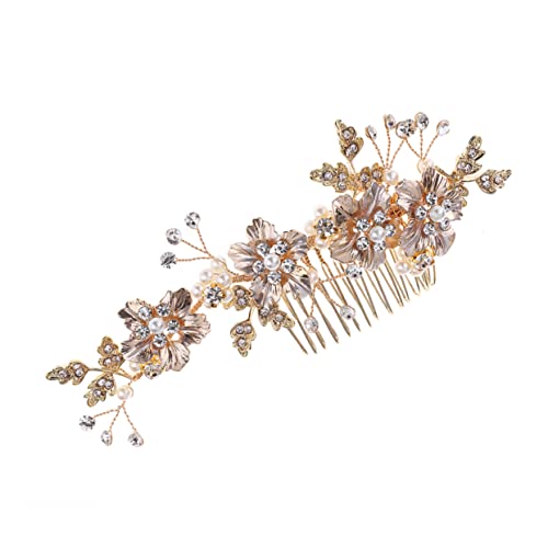 Ipetboom Brauthaarkamm Haarschmuck Für Die Braut Kopfschmuck Aus Kristall Haarschmuck Mit Blumen Haarkamm Aus Perlenkristall Perlenhaarkamm Blumenblatt Haarkamm Tiara Hochzeit Mosaik von Ipetboom