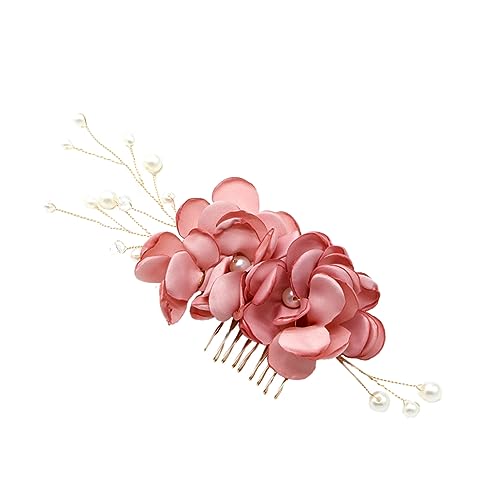 Ipetboom Haarschmuck Aus Perlen Brautblumen Kopfschmuck Haarbrosche Für Die Braut Haarschmuck Für Die Braut Haarspangen Für Die Braut Dekorative Haarkämme Perlen Tiara Damen Hochzeit Kamm von Ipetboom