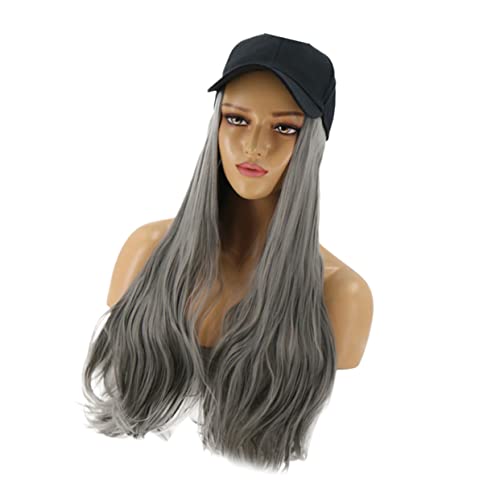 Ipetboom Damen Haartuch Perücke Mit Hut Lange Lockige Kunstfaser-haarverlängerung Elegantem Für Cosplay Hochzeiten Und Besondere Anlässe Einfach Zu Pflegen von Ipetboom