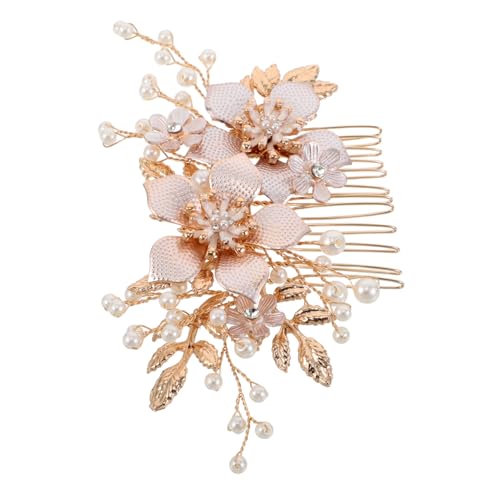 Ipetboom und Imitationsperlen Braut Haarkamm aus Legierung Hochzeit Haarschmuck für Bräute und Brautjungfern Vielseitig für Haartypen Stilvoller Schmuck für Hochzeitsfrisuren von Ipetboom
