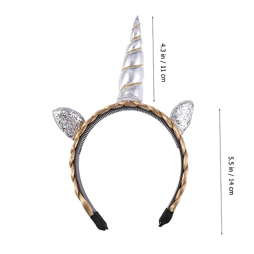 Ipetboom Stirnband Aus Goldenem Horn Hexenhut Stirnband Für Damen Party-haare Einhorn Kopfschmuck Kopftücher Leere Lippenstifttuben Schal Süße Tigerfigur Scherfach Geschenk Halloween Kind von Ipetboom