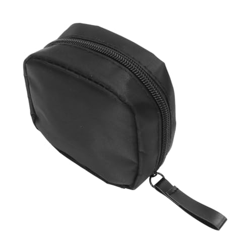 Ipetboom wasserdichte Mini Kosmetiktasche Tragbar Reißverschluss Kulturbeutel Für Reisen Damen Schwarz Mit Innenfutter Kompakt Organizer Für Toilettenartikel Und Make Up von Ipetboom