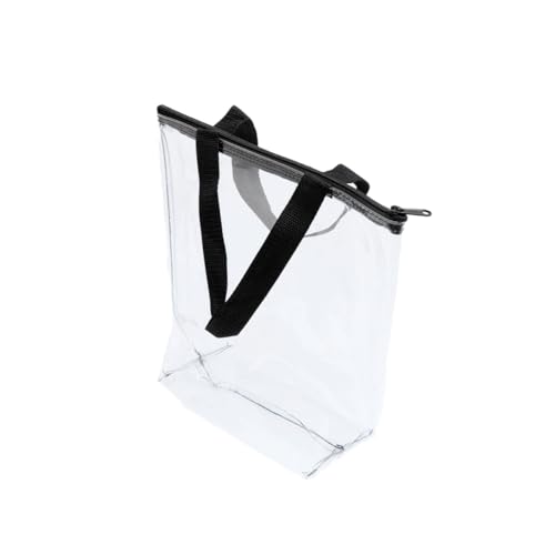 Ipetboom wasserdichte PVC Kosmetiktasche Transparent Multifunktionale Makeup Tasche Reise Kulturbeutel Tragbare Handtasche Organizer Schultertasche Schwarz von Ipetboom