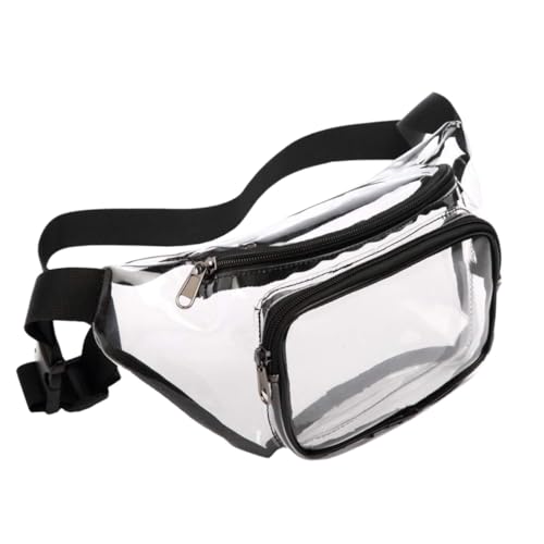 Ipetboom wasserdichte Transparente Bauchtasche PVC mit Verstellbarem Gurt Multifunktionale Hüfttasche für Damen und Herren für Outdoor Sport Radfahren Laufen und Fitness Teilig von Ipetboom