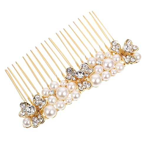 Legierung Strass Haarkamm braut haar seitenkamm Haarkamm zur goldenen Hochzeit hochzeitshaar schmuck wedding hair accessories Haarschmuck aus Strass kristall haar seitenkamm Perle von Ipetboom