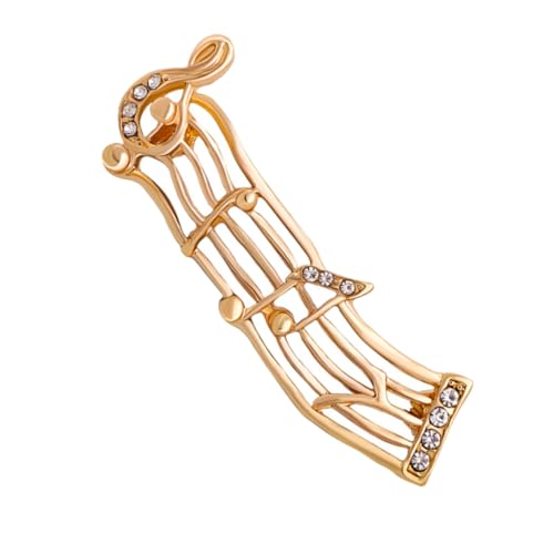 Musiknoten Brosche für Damen Vintage Rhinestone Anstecknadel Eleganter Schmuck für Kleidung Hüte Schals für Musikfestivals Partys Hochwertige Legierungs Brosche mit Funkelndem von Ipetboom