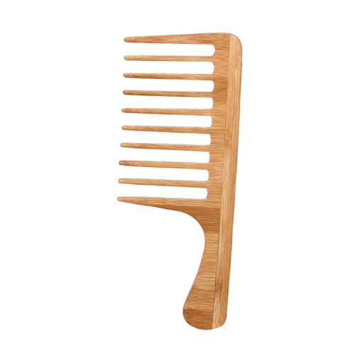 Ipetboom Bambus Haarkamm Mit Breiten Zähnen Für Männer Styling Kamm Groß Für Voluminöse Frisuren Reisekamm Professioneller Friseurkamm Für Nasses Haar von Ipetboom