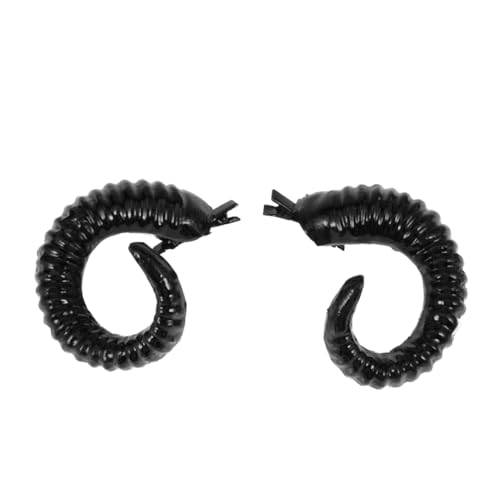 Ipetboom Schafshörner Stirnband Mit Künstlichen Hörnern Schwarze Haarspange Für Halloween Cosplay Party Einzigartiger Kopfbedeckung Schmuck von Ipetboom