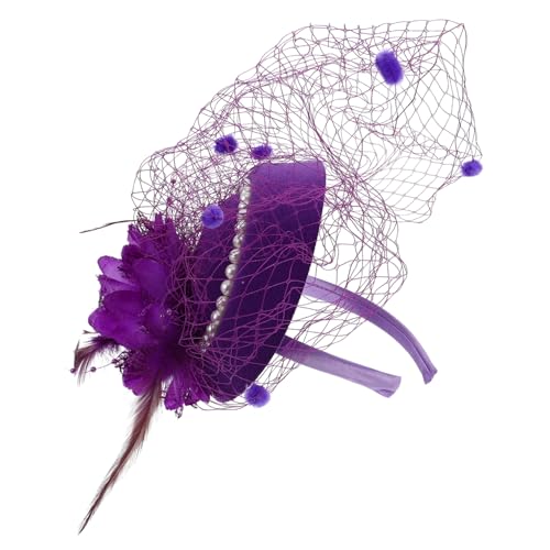 Ipetboom Elegante Kopfbedeckung Mit Floralem Netz Und Perfektem Mini-hut-haar-accessoire Für Partys von Ipetboom
