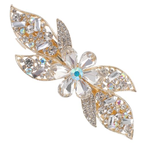 Ipetboom Frühlings Haarklammer Mit Blumen-rhinestones Für Damen Elegante Metall-haarspange Für Hochzeiten Und Festlichkeiten Zaubert Charmante Frisuren von Ipetboom
