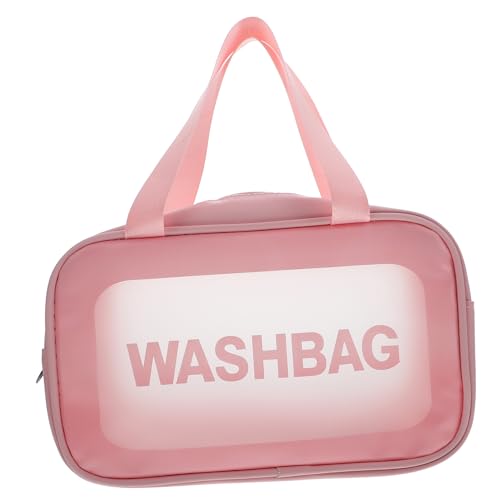 Transparente Kosmetiktasche Make-up-Organizer-Tasche Reise-Kosmetiktasche Kulturbeutel Für Unterwegs Toilettenartikel Reiseset Makeup Tasche PVC Zubehörtasche Reisen Gefrostet von Ipetboom